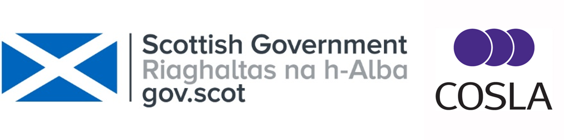 Scottish government logo and Convention of Scottish local authorities logo